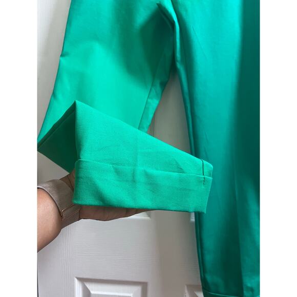 Ann Taylor New Kelly Green The Tall High Rise Eva Cuff Ankle Pant Size 6 #59646 - Picture 7 of 12